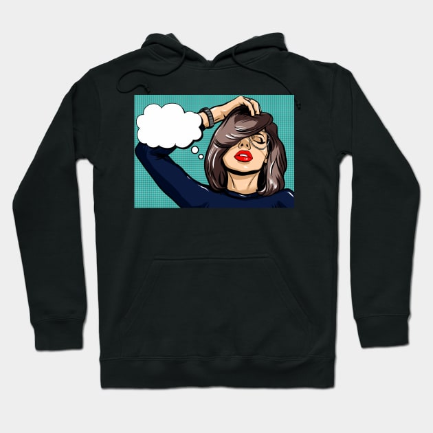 beautiful girl with glasses Hoodie by Neznakomka